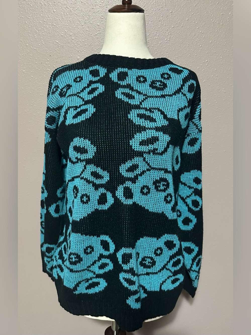 Retro Domani Knitwear M fit Women’s Sweater Teddy Bear Pullover 80’s